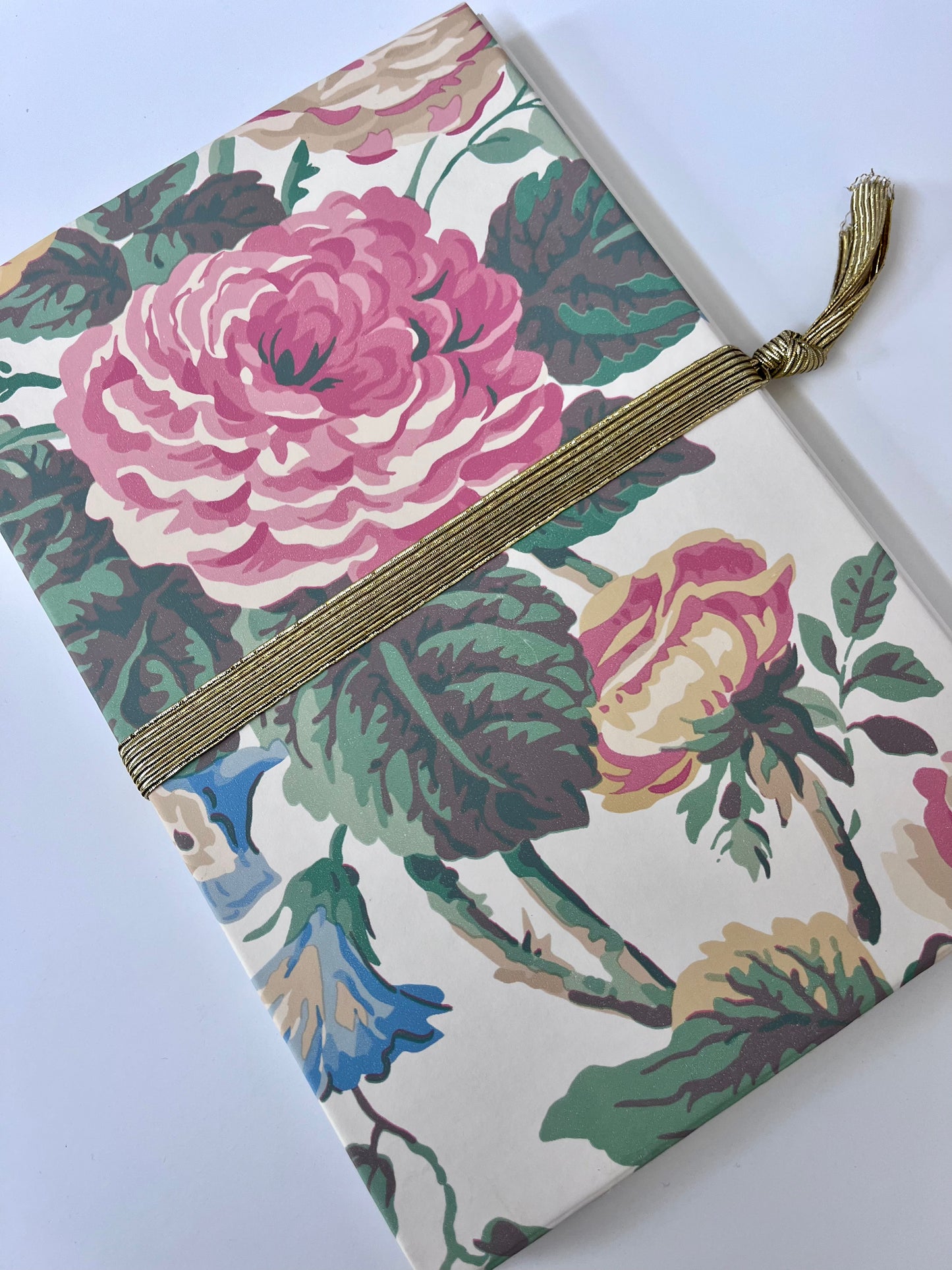 Handmade Fine Art Journal with Vintage Floral Wallpaper